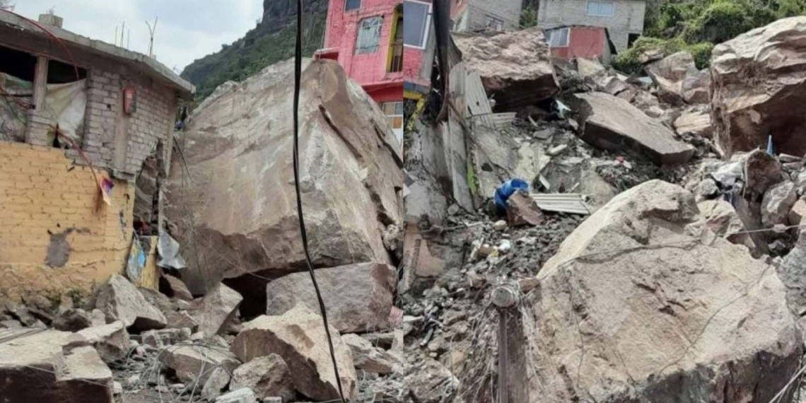 Se desgaja Cerro del Chiquihuite en el Edomex; casas quedan sepultadas