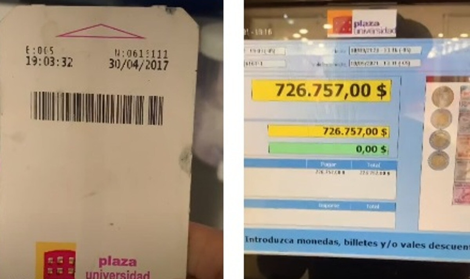Intenta pagar boleto de estacionamiento de 2017; debe más de 700 mil pesos