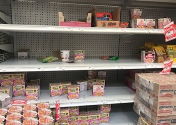 Compras de pánico por sopas instantáneas