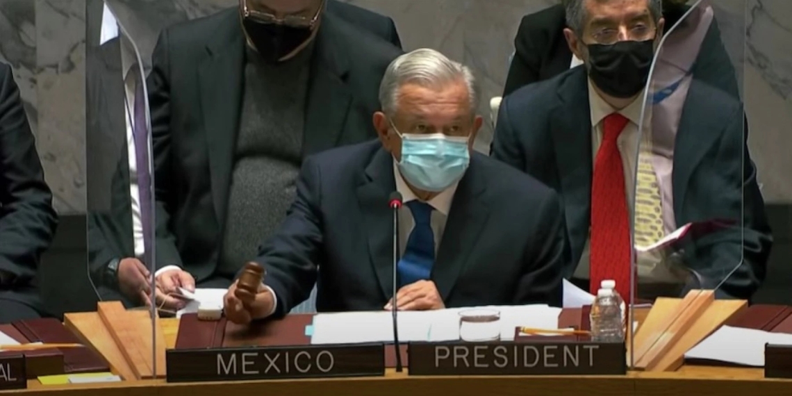 AMLO ofrece su discurso contra la corrupción ante la ONU