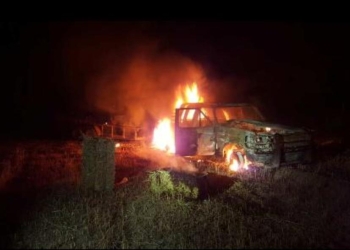 No hoy reporte de robo sobre Pick Up quemada