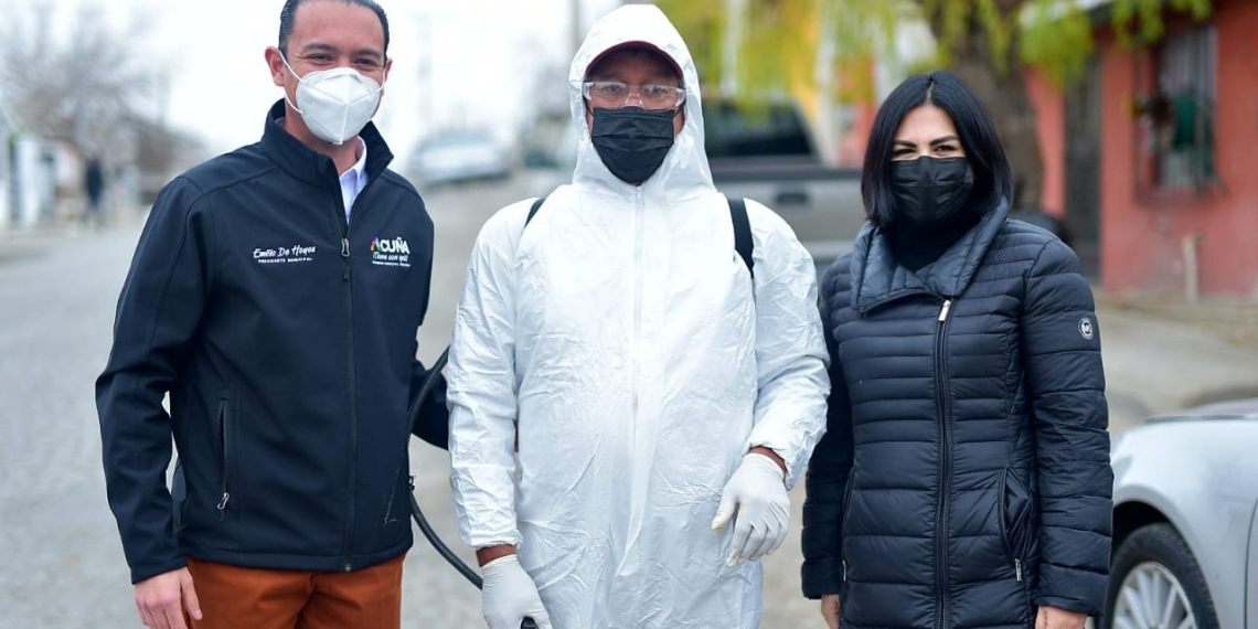 Desinfectan viviendas de Acuña; serán 1500 familias beneficiadas