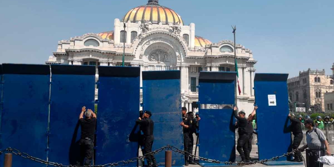 Previo al Día de la Mujer, protegen inmuebles del Centro Histórico