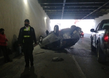 Una falla y termina volcado
