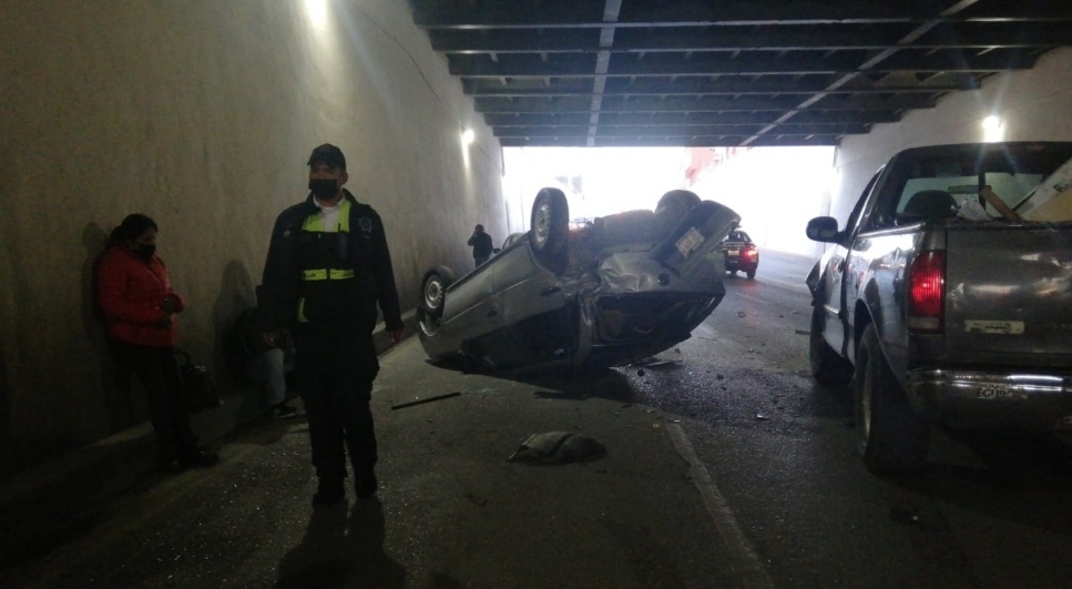 Una falla y termina volcado
