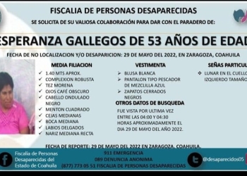 Reportan feminicidio en Zaragoza; la mujer estaba desaparecida