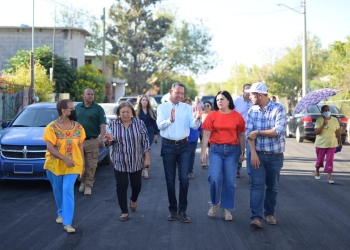 Colonia Gámez Sumarán es beneficiada con obra de pavimentación