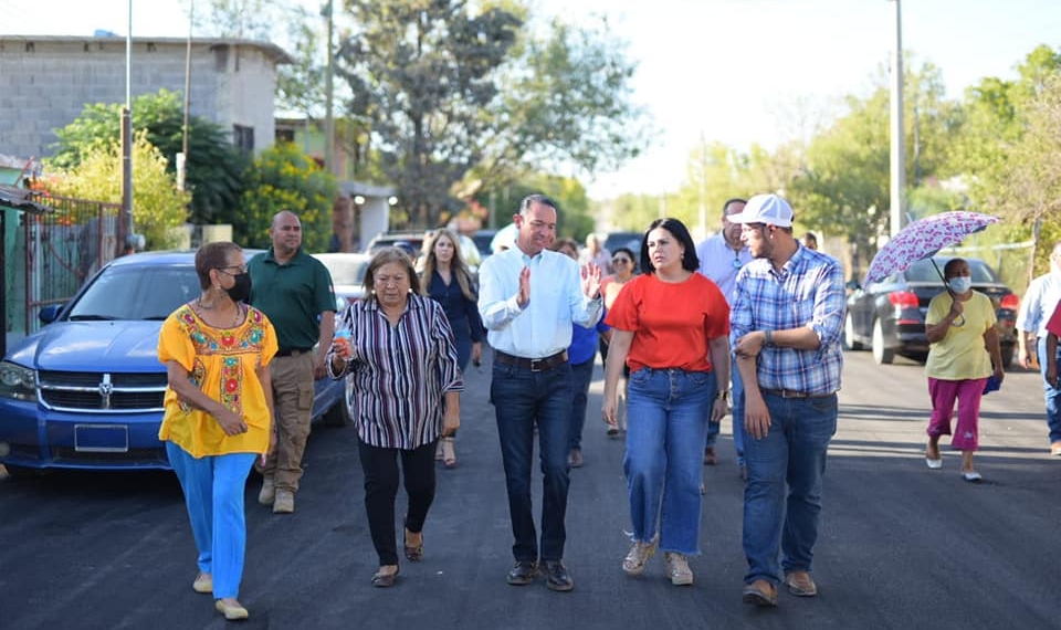 Colonia Gámez Sumarán es beneficiada con obra de pavimentación