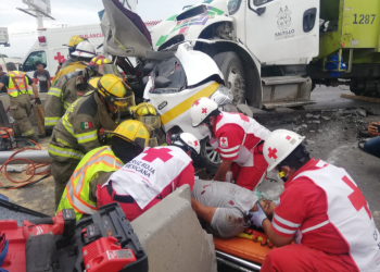 Aparatoso accidente en Saltillo