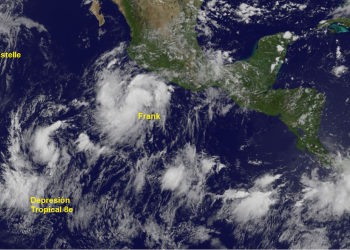 Frank se degrada a Tormenta Tropical