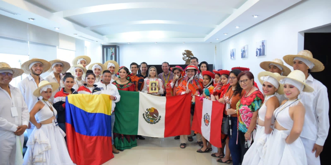 Delegaciones de Colombia y Perú participaron en el Mitote Folklórico