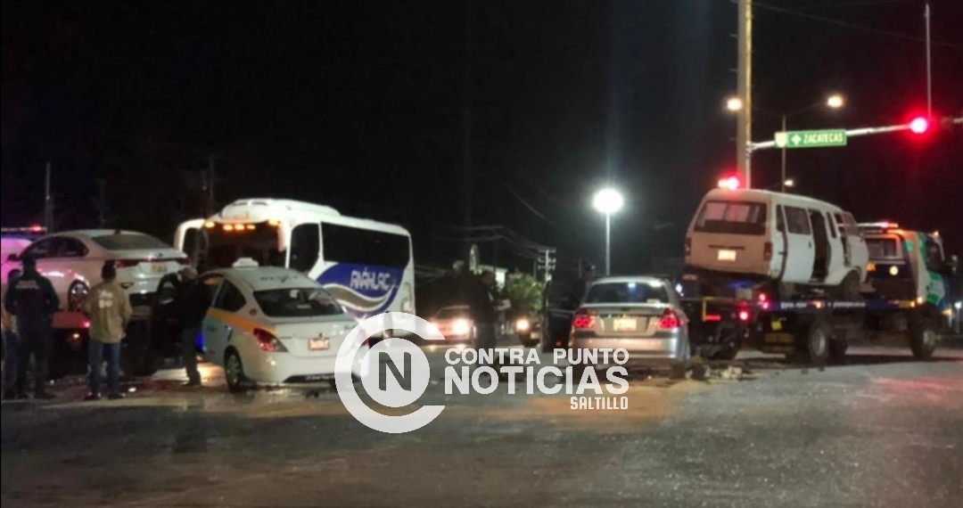 Choque múltiple con lesionados y cerveza