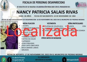 Localizan a mujer reportada como desaparecida
