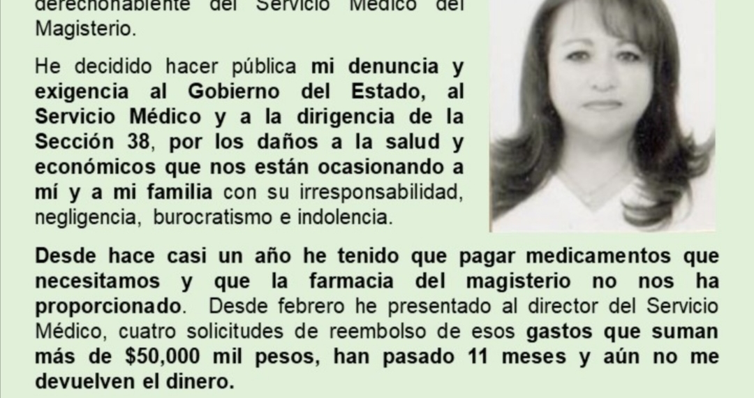 Le deben 50 mil pesos por falta de medicamentos
