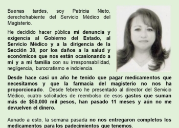 Le deben 50 mil pesos por falta de medicamentos