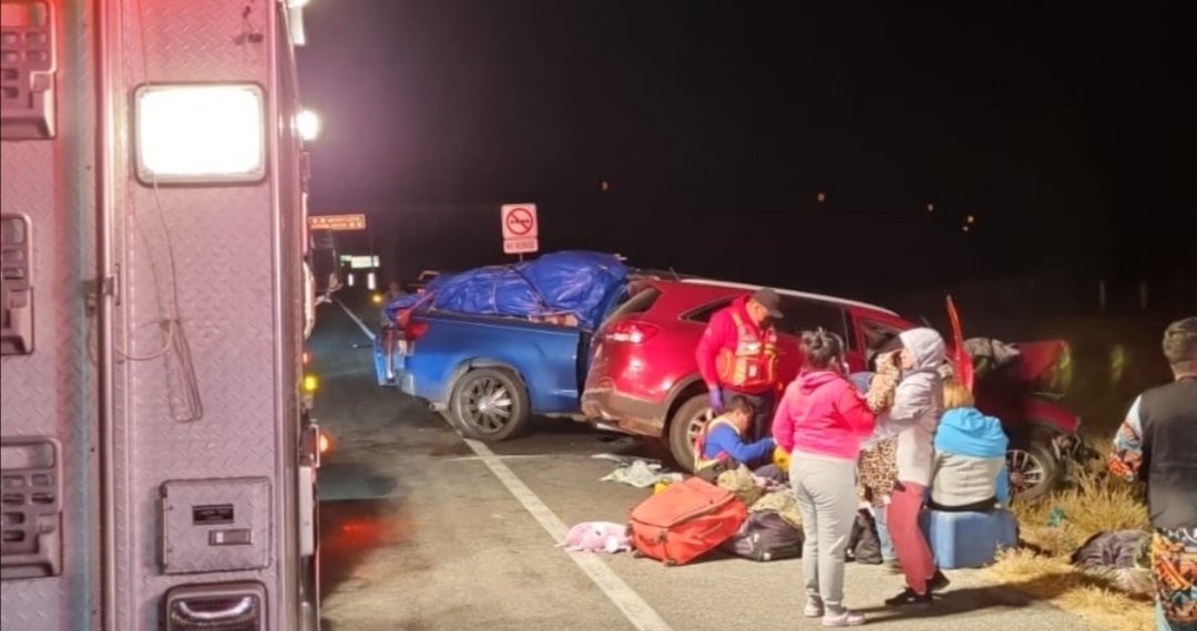 Por una vaca se genera accidente