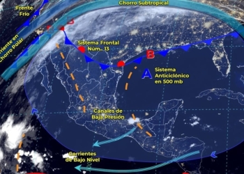 Frente frío 13 provoca lluvias en varios estados de México