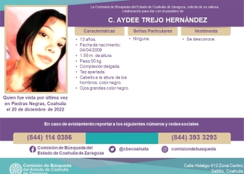 Aparece una de las menores reportadas como desaparecidas