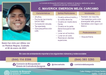 Buscan a joven reportado como desaparecido