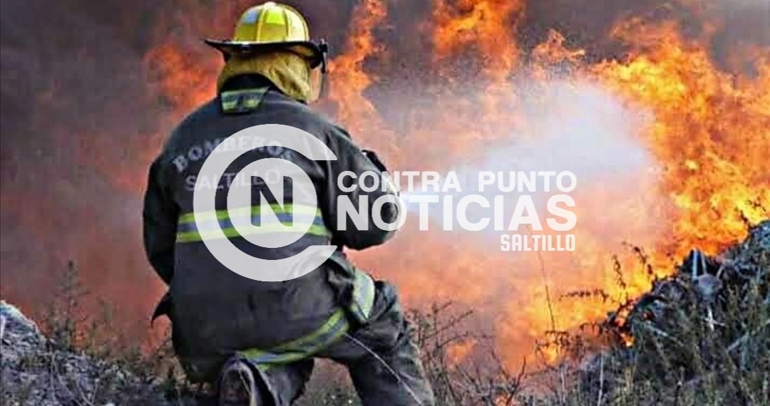 Se quema arroyo al sur de Saltillo