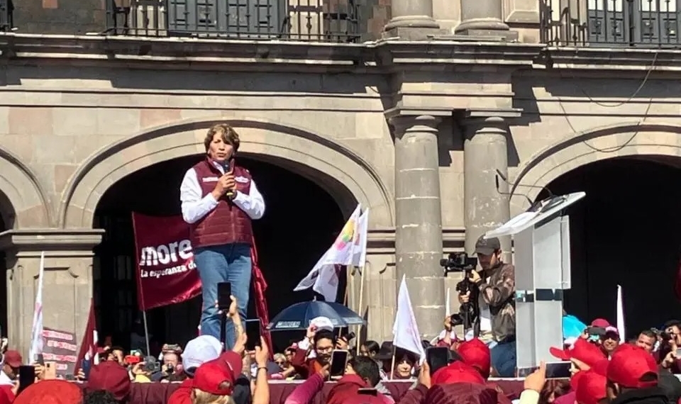 Lleva a cabo Delfina Gómez primer mitin de campaña en el Edomex