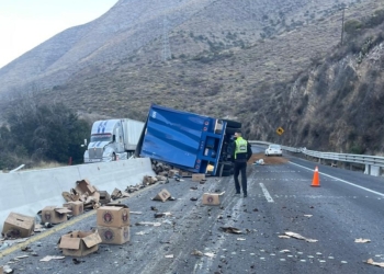 Vuelca tráiler con cerveza
