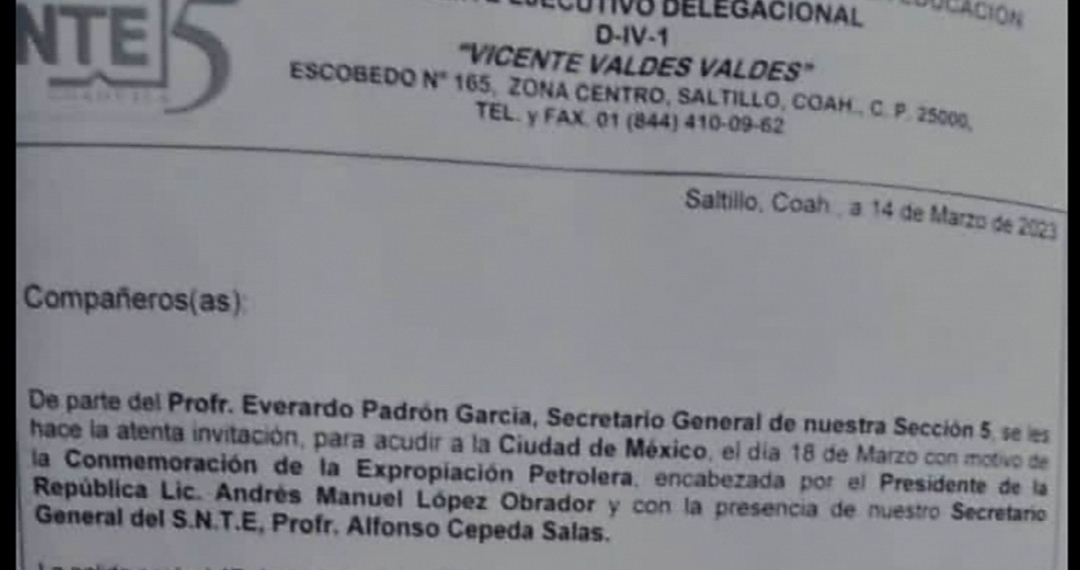 Denuncian al SNTE por acarreo