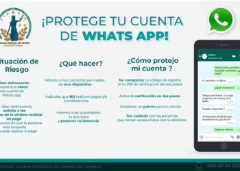 Continúa exhorto para prevenir hackeos de cuentas de WhatsApp y extorsiones