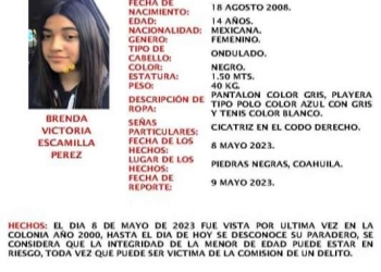 Menor de 14 años reportada como desaparecida es localizada