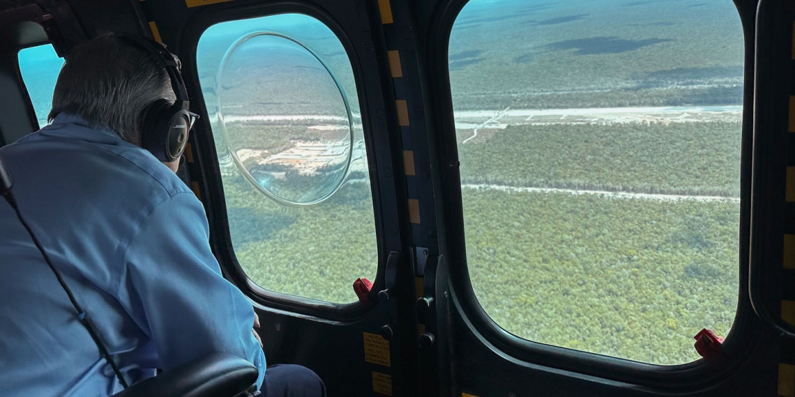 Presidente constata avances en ruta del Tren Maya; inauguración será en diciembre “llueva, truene o relampaguee”