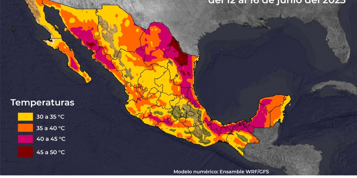 Habrá temperaturas superiores a 40 °C en 21 estados de México