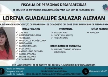 Desaparece joven de la colonia Lázaro Cárdenas