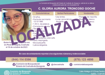 Localizan a mujer reportada como desaparecida