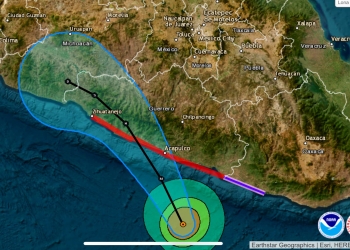 Huracán ‘Otis’ se fortalece rápidamente a categoría 3 y amenaza tocar tierra como categoría 4 en Guerrero