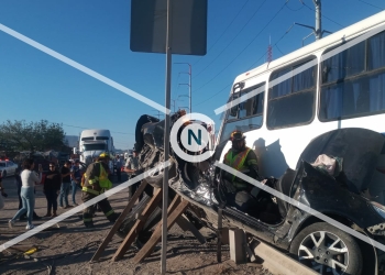 Se registra aparatoso accidente