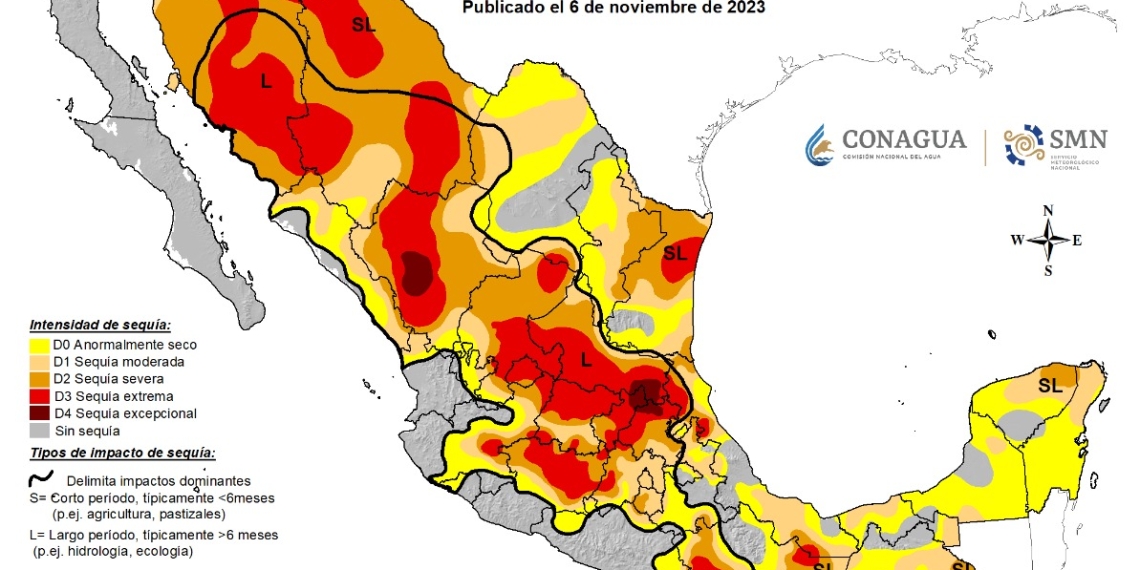 60% del territorio nacional presenta problemas de sequía, según la Conagua