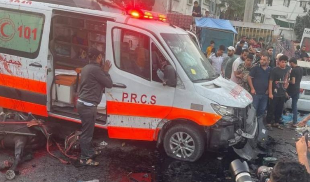 Ataca Israel a convoy de ambulancias en Gaza