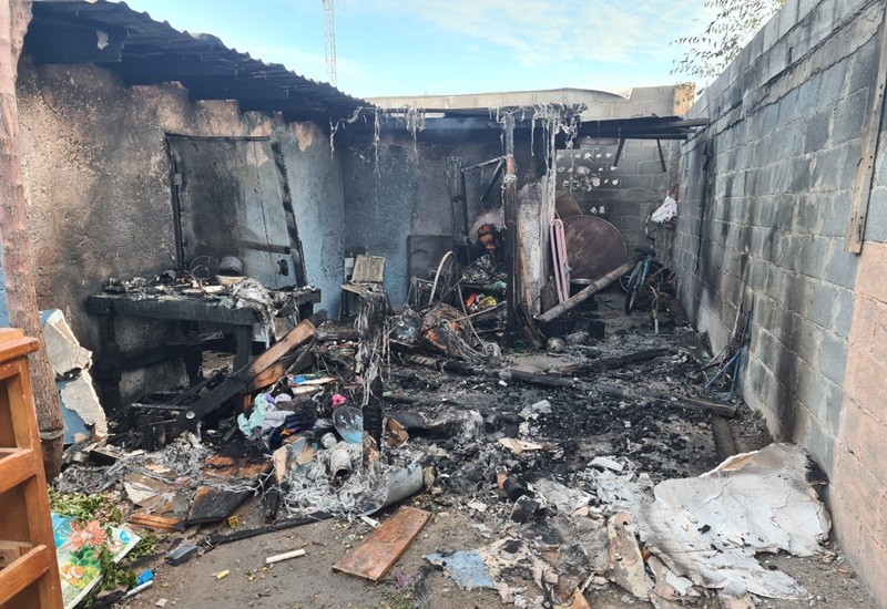Se incendia casa en la Nueva Imagen; vecino salta la barda para ...