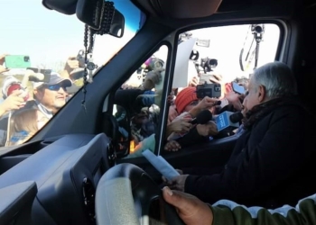 Llega AMLO a la mina Pasta de Conchos
