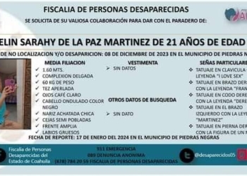 Solo 3 personas han sido reportadas como desaparecidas en Piedras Negras