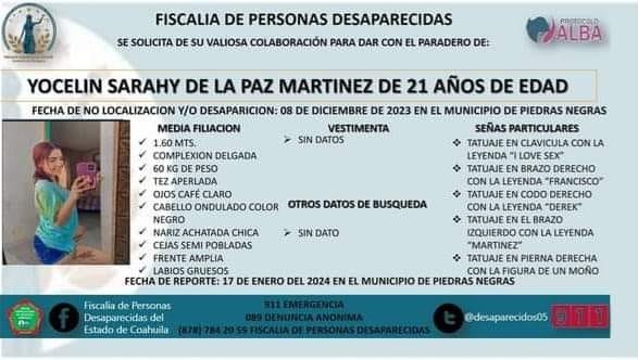 Solo 3 personas han sido reportadas como desaparecidas en Piedras Negras